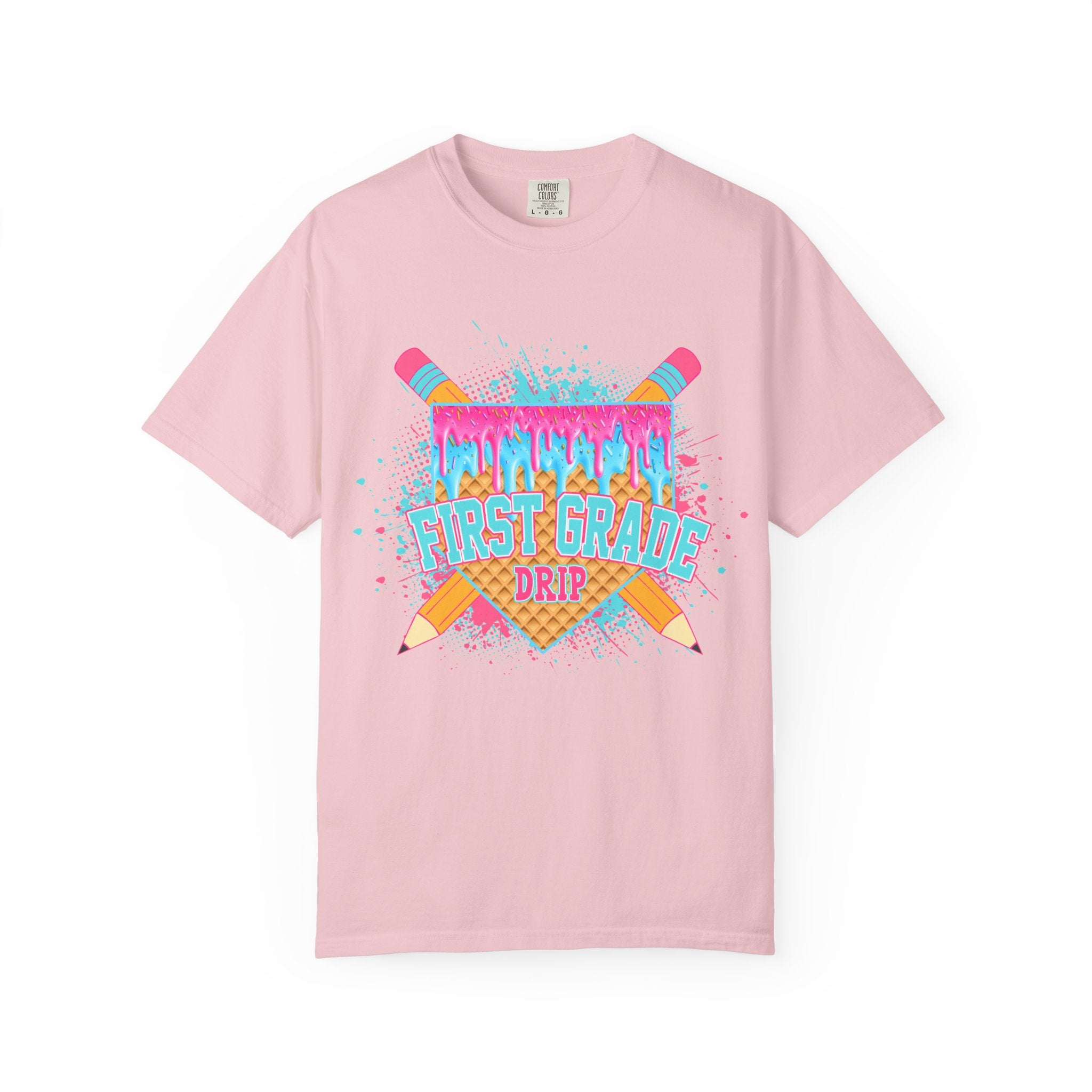 1st Grade Level Drip T-shirt