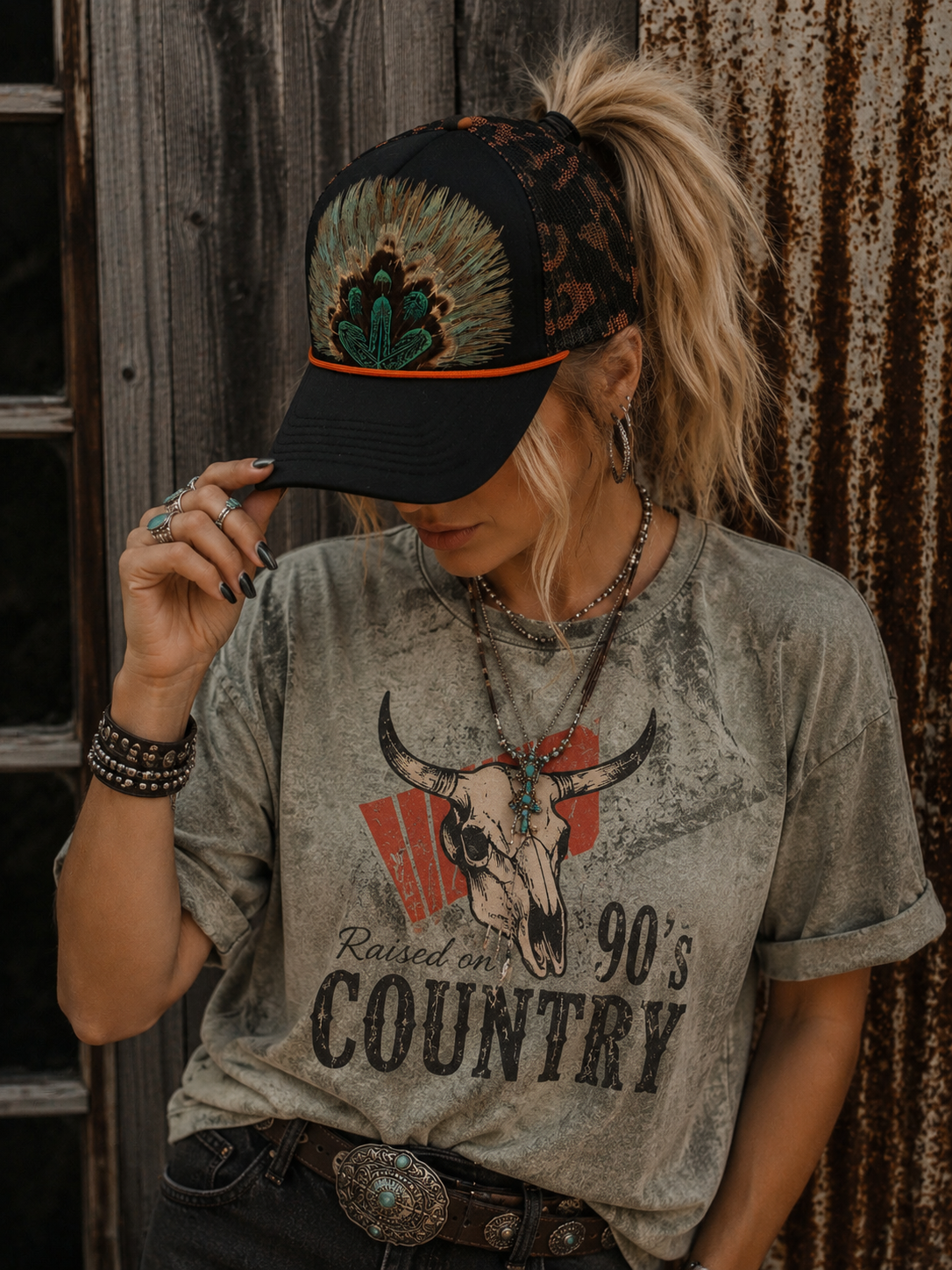 Feather Trucker Hats