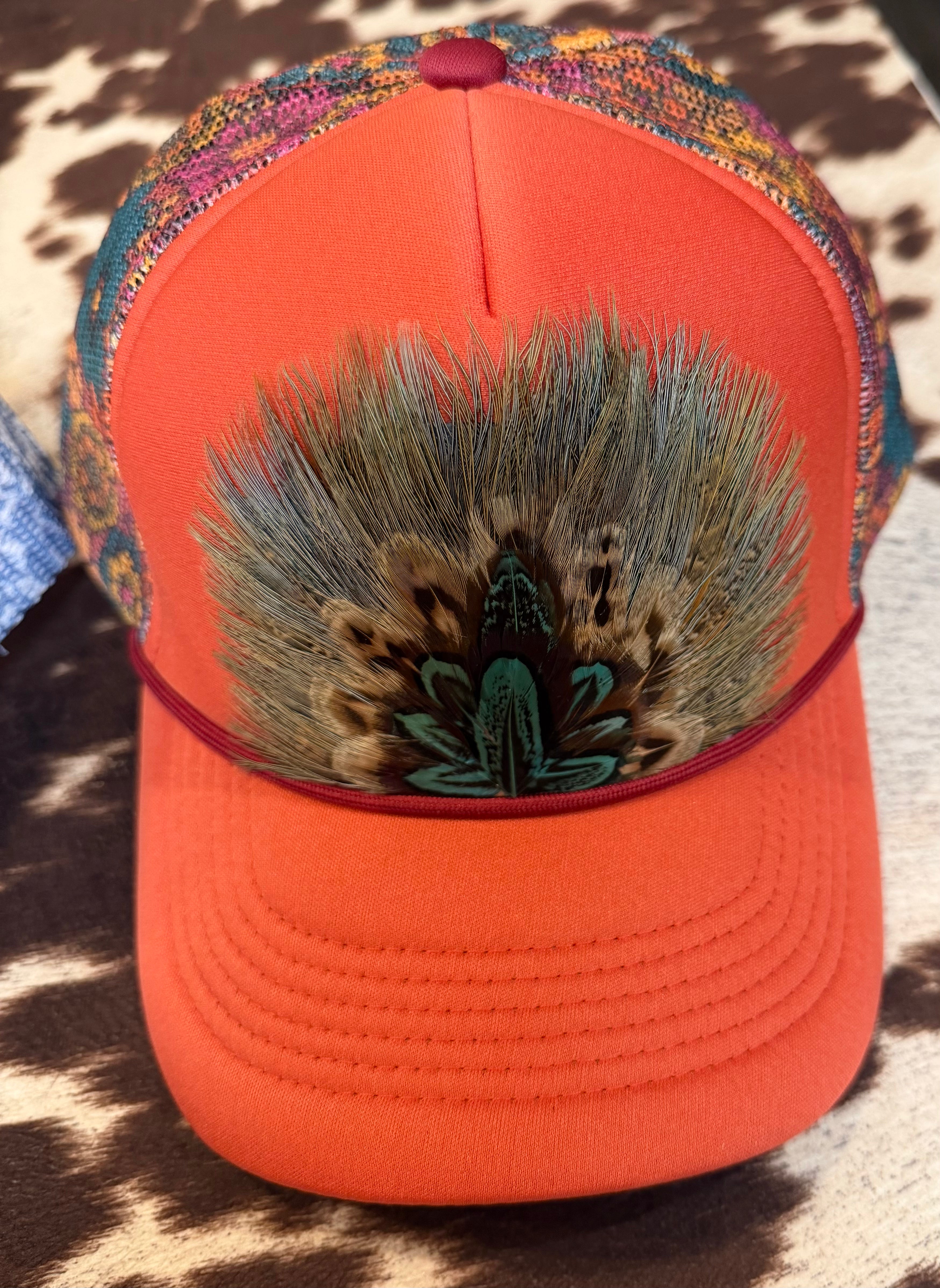 Feather Trucker Hats
