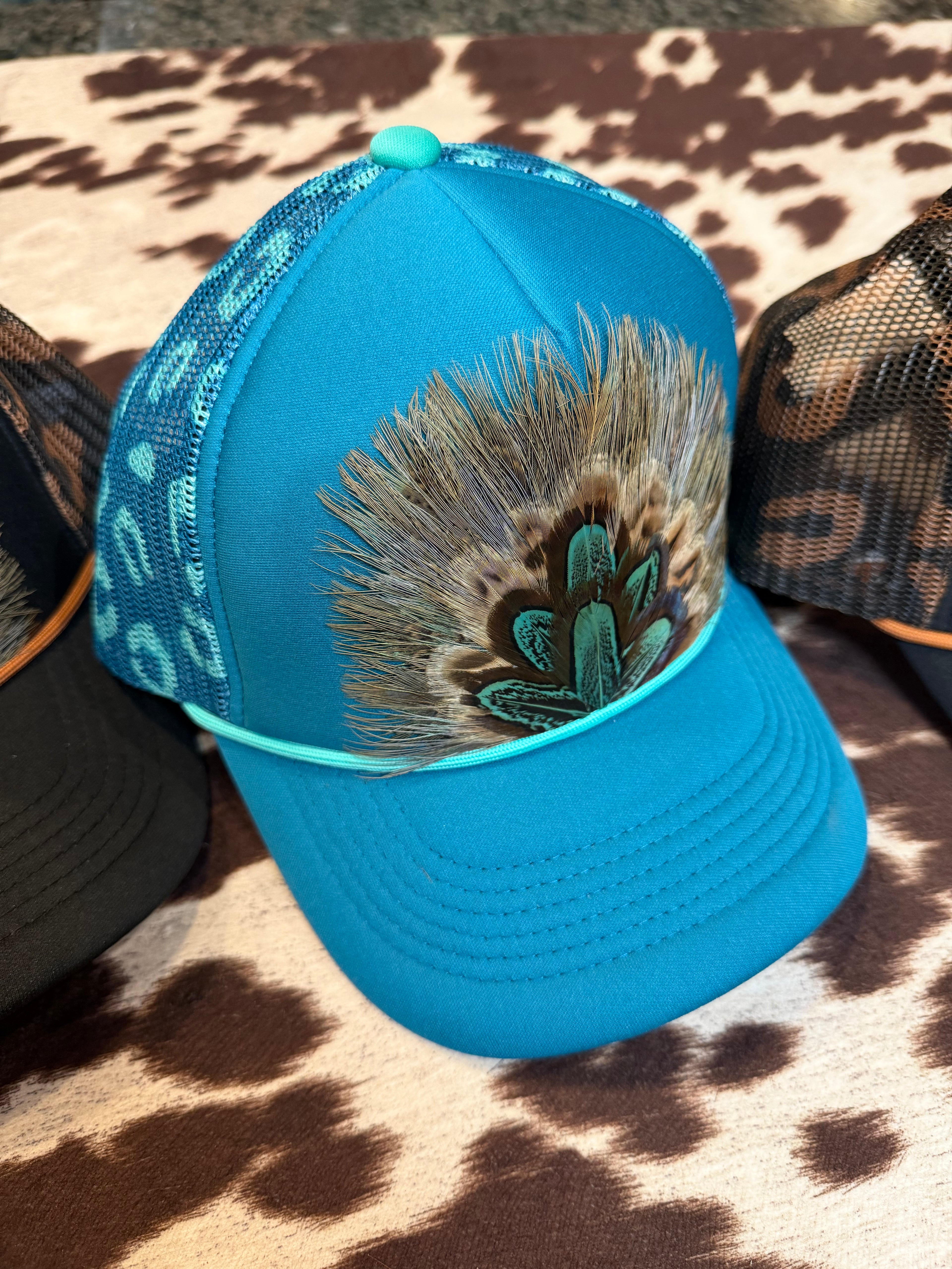 Feather Trucker Hats