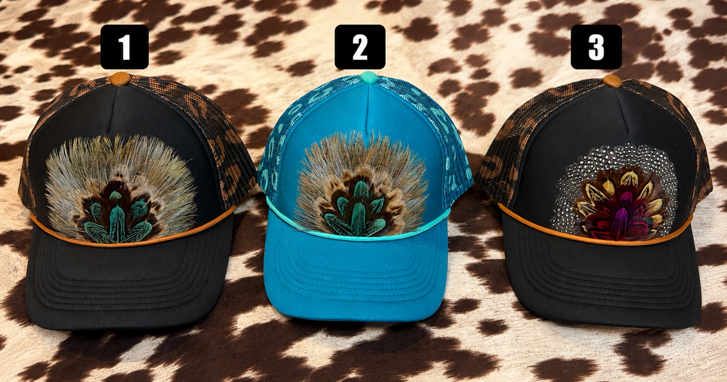 Feather Trucker Hats